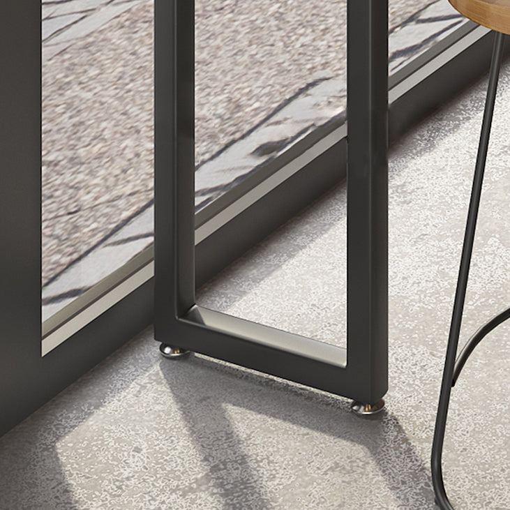 Industrial Bar Table Set 1/7 Pieces Rectangle Pine Wood Counter Table with High Stools