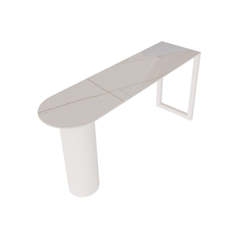 Modern 1/3 Pieces Bar Table Set Stone Counter Table with High Stools for Dining Room