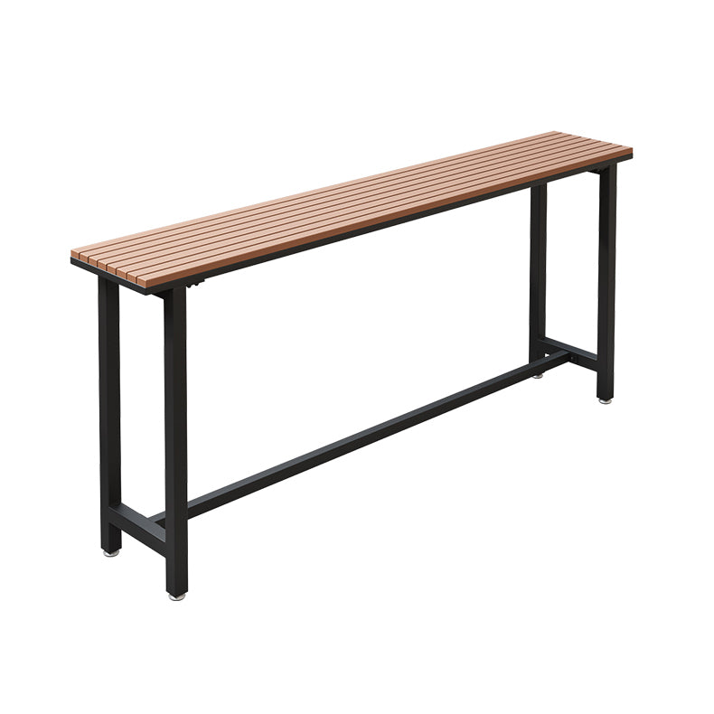 Modern 1/5 Pieces Bar Table Set Rectangle Plastic Wood Counter Table with High Stools