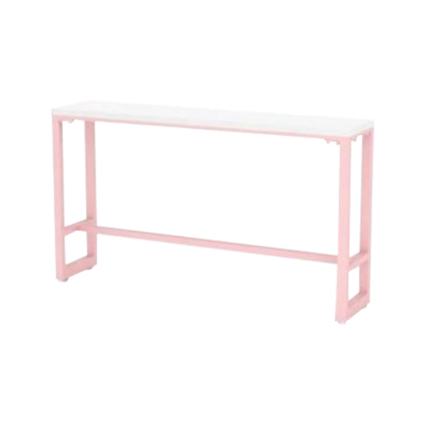 Modern 1/5 Pieces Bar Table Set Rectangle Stone Counter Table with High Stools for Cafe