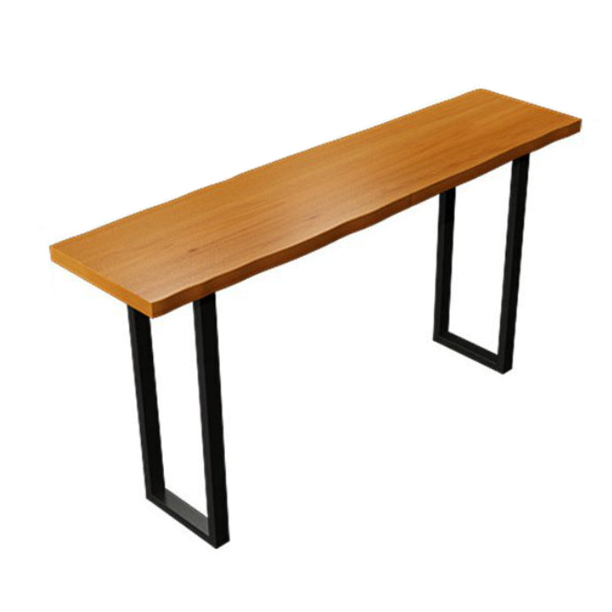 Industrial 1/4 Pieces Bar Table Set Rectangle Pine Wood Counter Table with High Stools