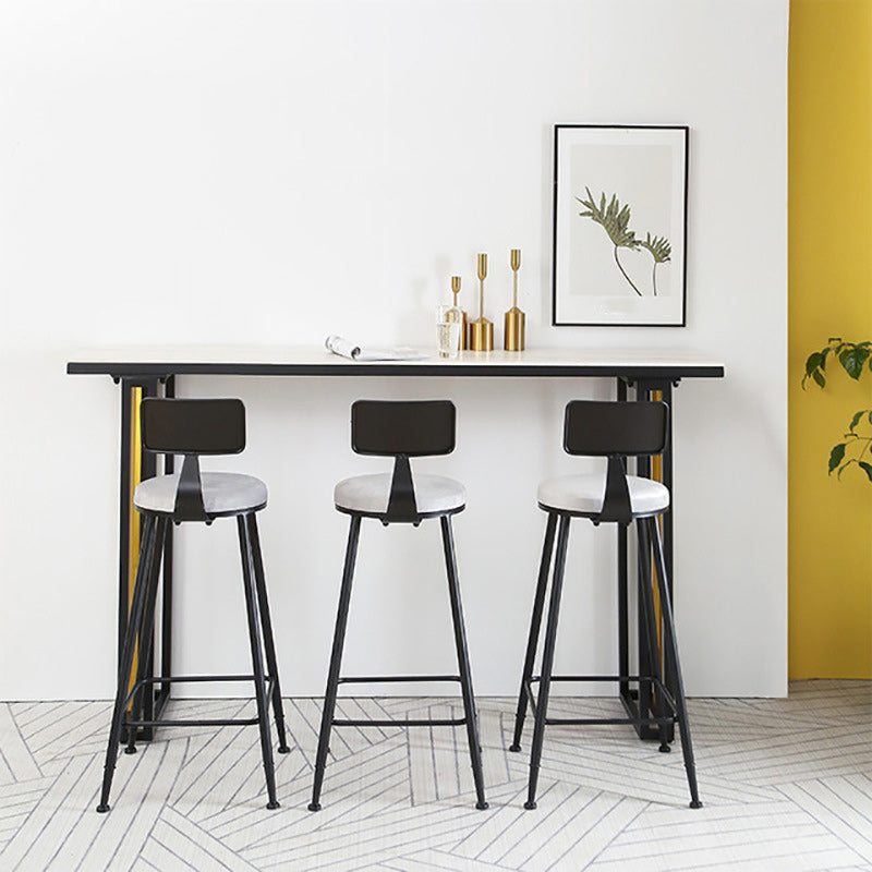 Industrial 1/2/4/7 Pieces Bar Table Set Rectangle Bar Table with High Stools