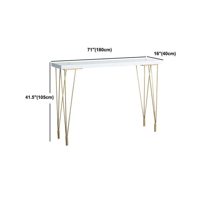 Glam Style 1/2/3 Pieces Bar Table Set Rectangle Bar Table with High Stools