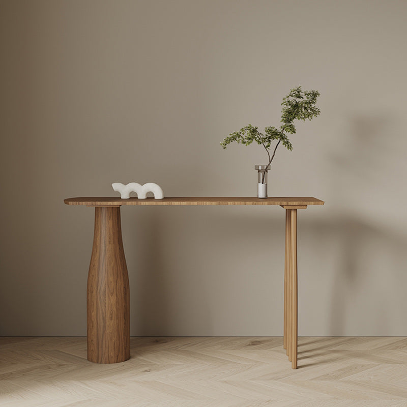 1/3 Pieces Modern Rectangular Pub Table Set Pine Wood Counter Table with High Stools