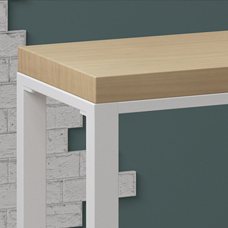 Modern Rectangular Pub Table Set 1/5/9 Pieces Wooden Counter Table with High Stools