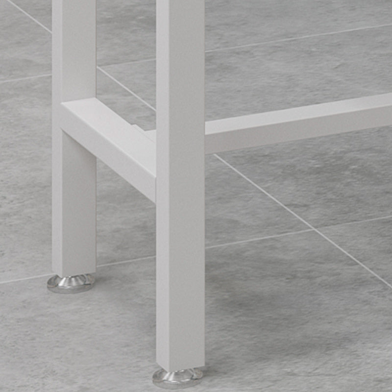 Modern Rectangular Pub Table Set 1/5/9 Pieces Wooden Counter Table with High Stools