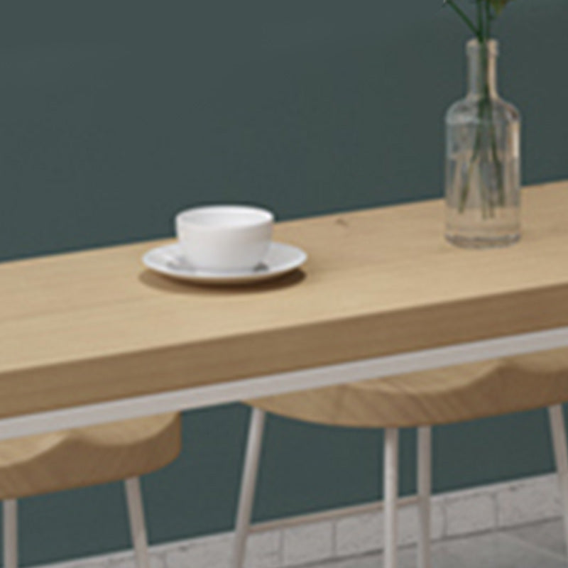 Modern Rectangular Pub Table Set 1/5/9 Pieces Wooden Counter Table with High Stools