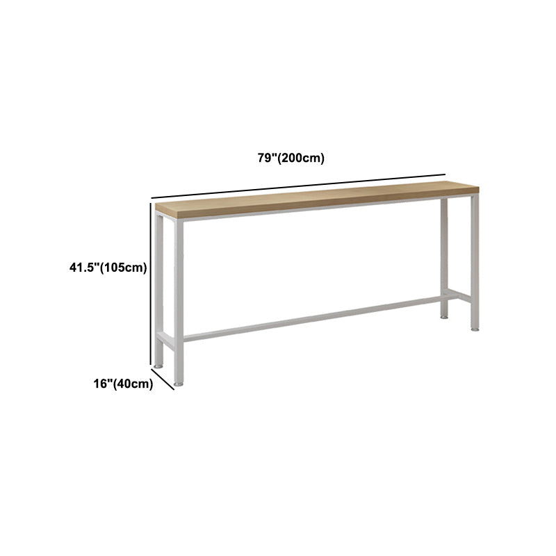 Modern Rectangular Pub Table Set 1/5/9 Pieces Wooden Counter Table with High Stools