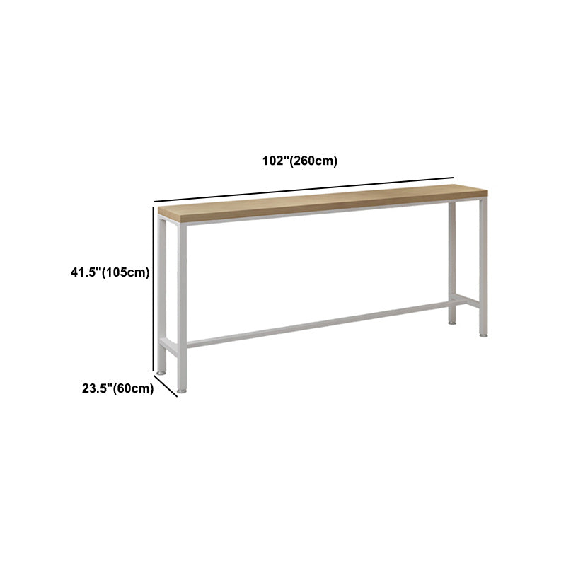 Modern Rectangular Pub Table Set 1/5/9 Pieces Wooden Counter Table with High Stools