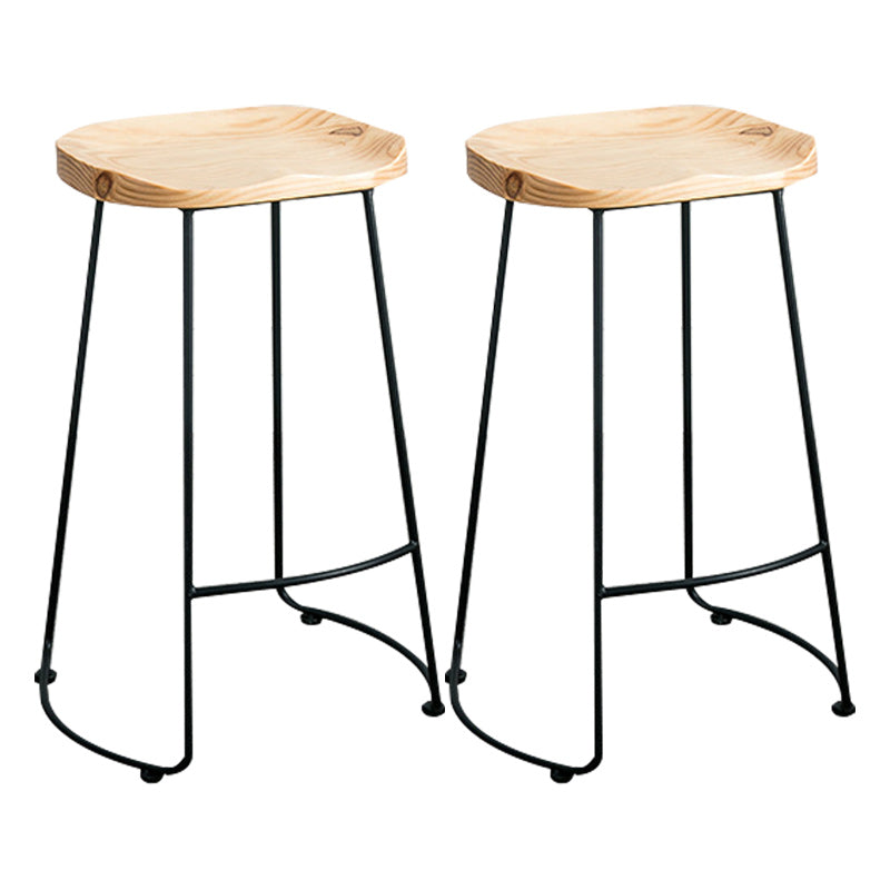 Industrial Style Bar Table Set 1/2/3 Pieces Rectangle Bar Table with High Stools
