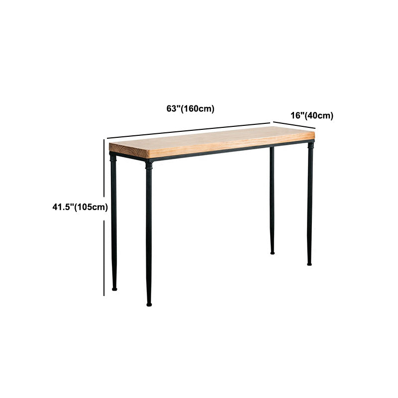 Industrial Style Bar Table Set 1/2/3 Pieces Rectangle Bar Table with High Stools