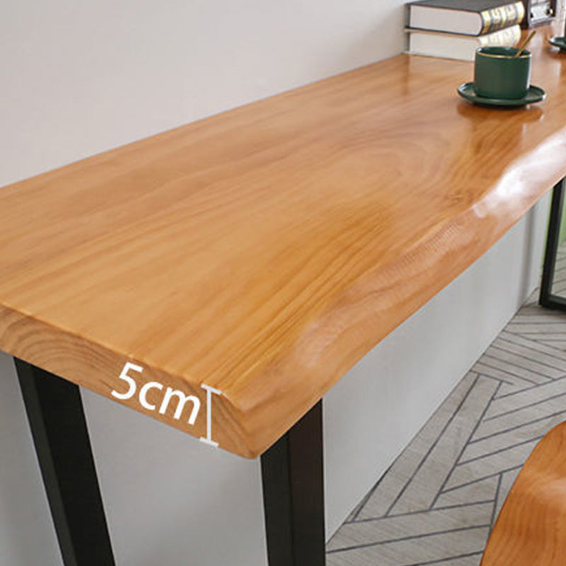 Modern Style Bar Table Set 1/2/5 Pieces Rectangle Bar Table with High Wood Stools