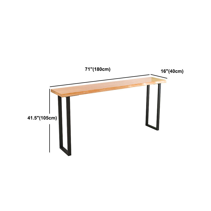 Modern Style Bar Table Set 1/2/5 Pieces Rectangle Bar Table with High Wood Stools