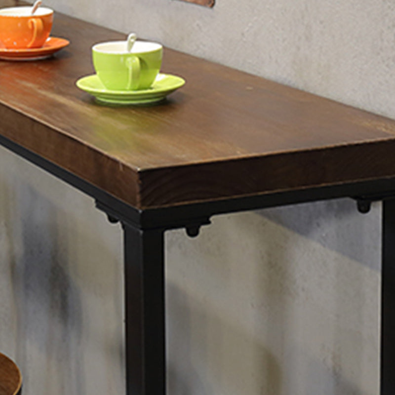 1/6/11 Pieces Industrial Rectangular Pub Table Set Solid Wood Counter Table Set