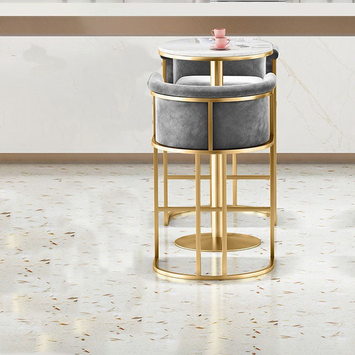 Glam Stone Bar Table Set 1/3 Pieces Round Counter Set for Home Use