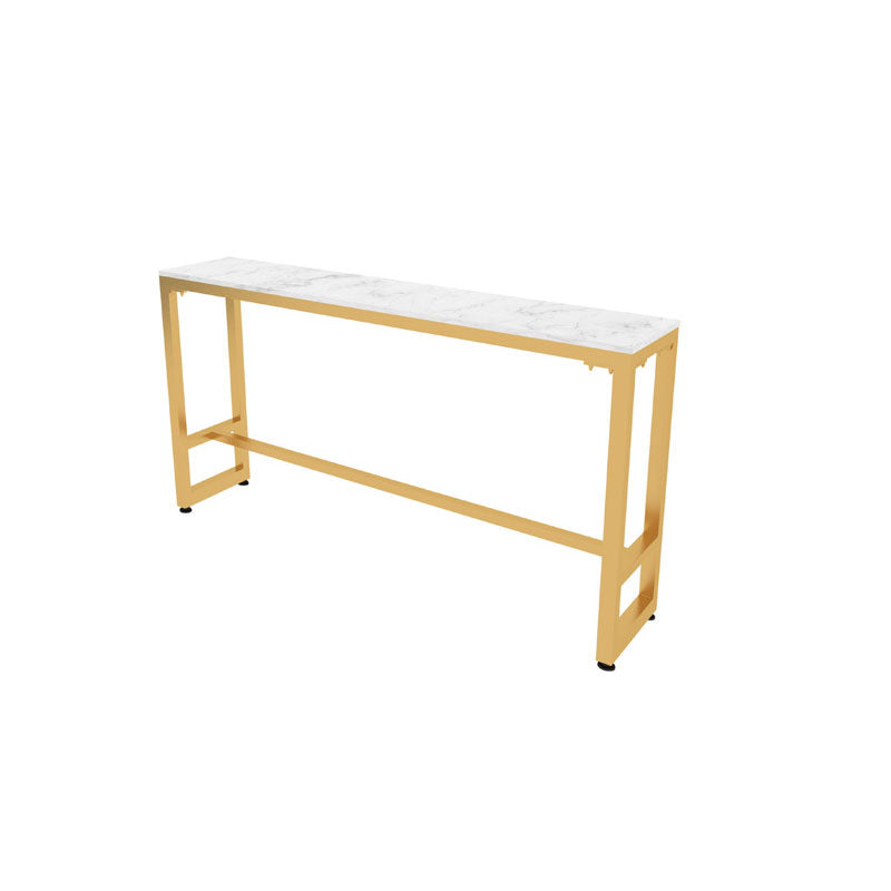 Glam 1/2/5 Pieces Bar Table Set Rectangle Bar Table with Metal High Stools for Home