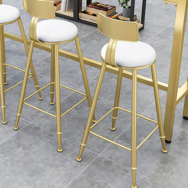 Glam 1/2/5 Pieces Bar Table Set Rectangle Bar Table with Metal High Stools for Home