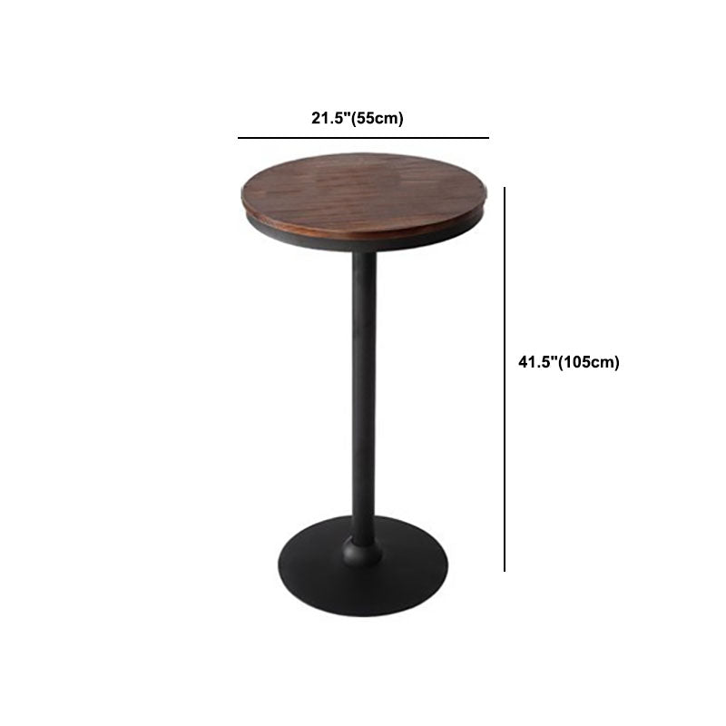 Industrial Wood Bar Table Set 1/2/3/4/5 Pieces Fixed Counter Set