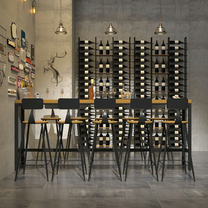 Industrial Style 1/6/11 Pieces Bar Table Set Rectangle Pine Wood Counter Table for Cafe