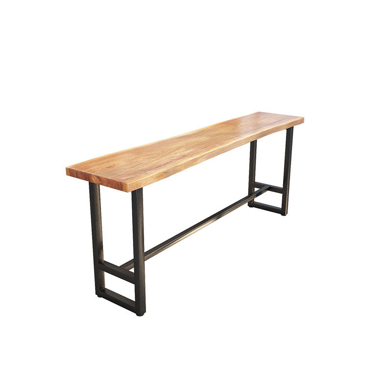 Modern 1/9 Pieces Bar Table Set Rectangle Pine Wood Counter Table with Stools for Balcony