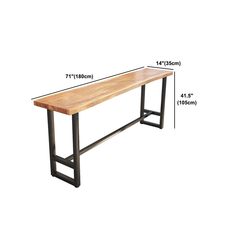 Modern 1/9 Pieces Bar Table Set Rectangle Pine Wood Counter Table with Stools for Balcony