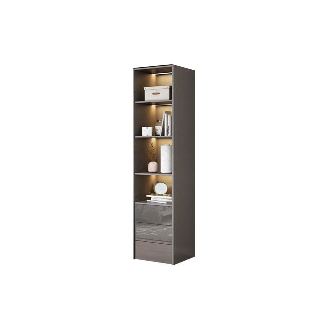 Contemporary Style Wood Wardrobe Gray Colour 1-Drawer Wardrobe Closet for Home