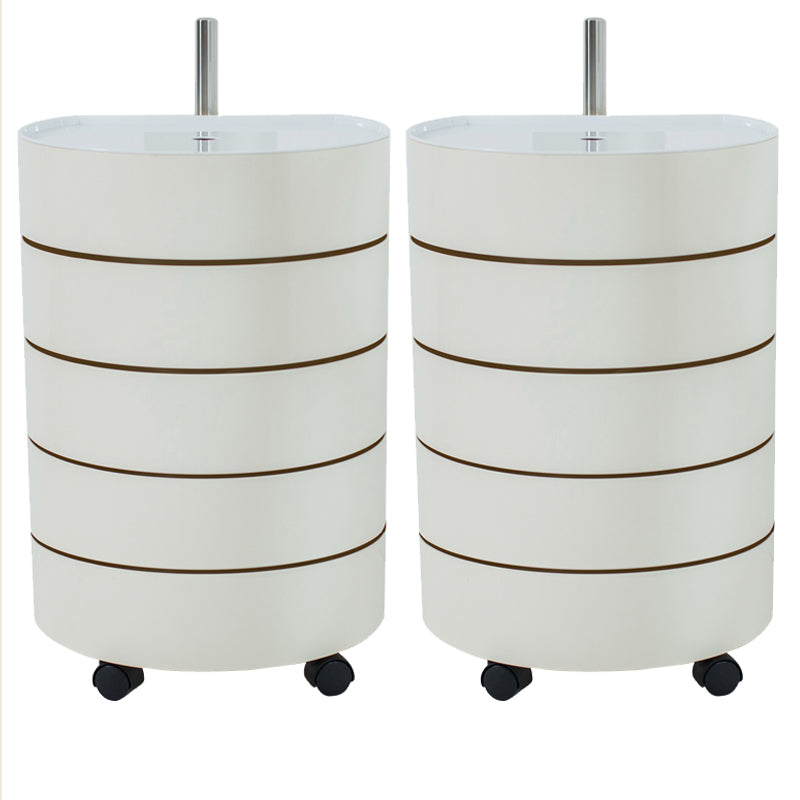 Drawer Storage Bed Nightstand Metal and Plastic Nightstand 28" Tall 4 Drawer