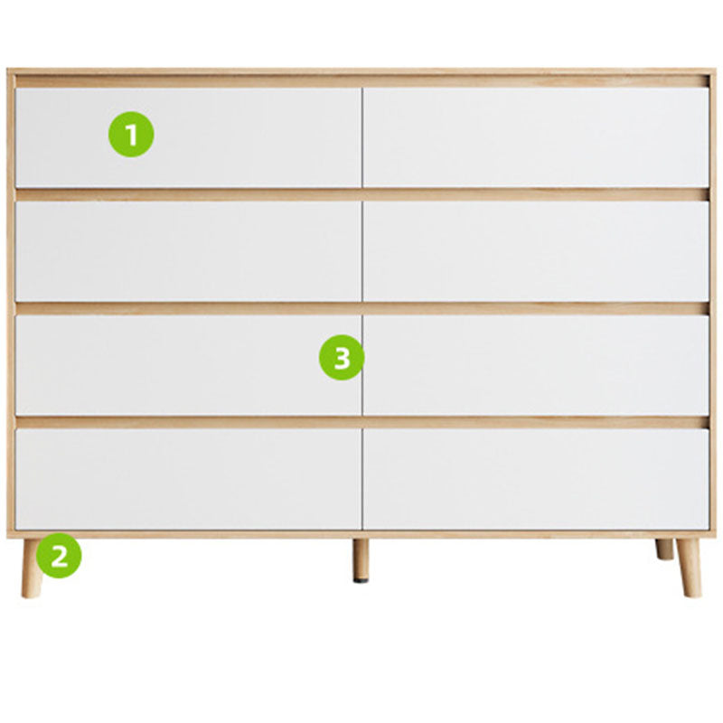 15.7" W Contemporary Storage Chest Dresser Wood Dresser with Drawers