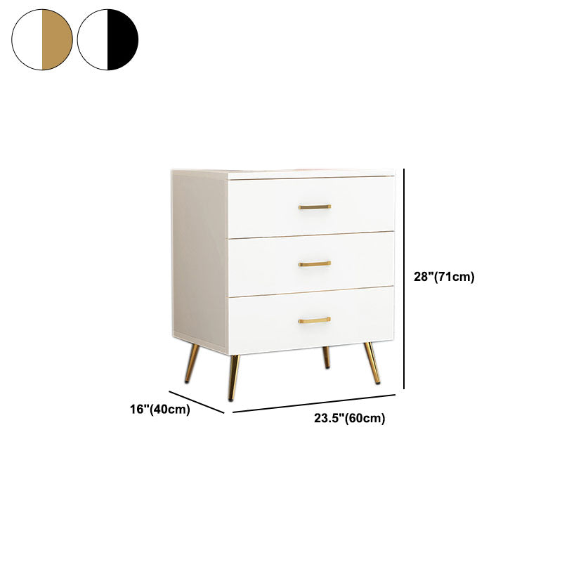 Classic Glam White Storage Chest Vertical Wood Dresser for Bedroom