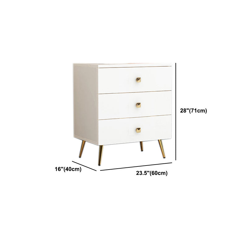 Classic Glam White Storage Chest Vertical Wood Dresser for Bedroom