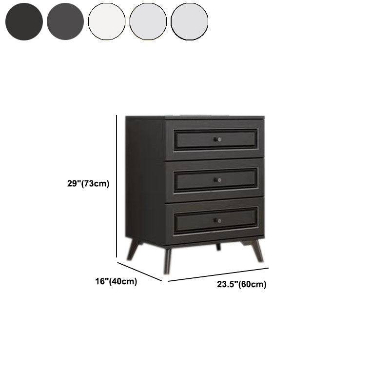 Contemporary Soft-Close Drawers Storage Chest Wood Dresser with Metal Feet