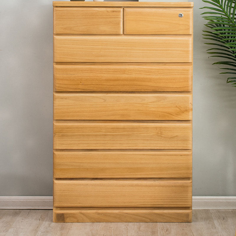 Solid Wood Modern Storage Chest Dresser Vertical Storage Chest Without Mirror