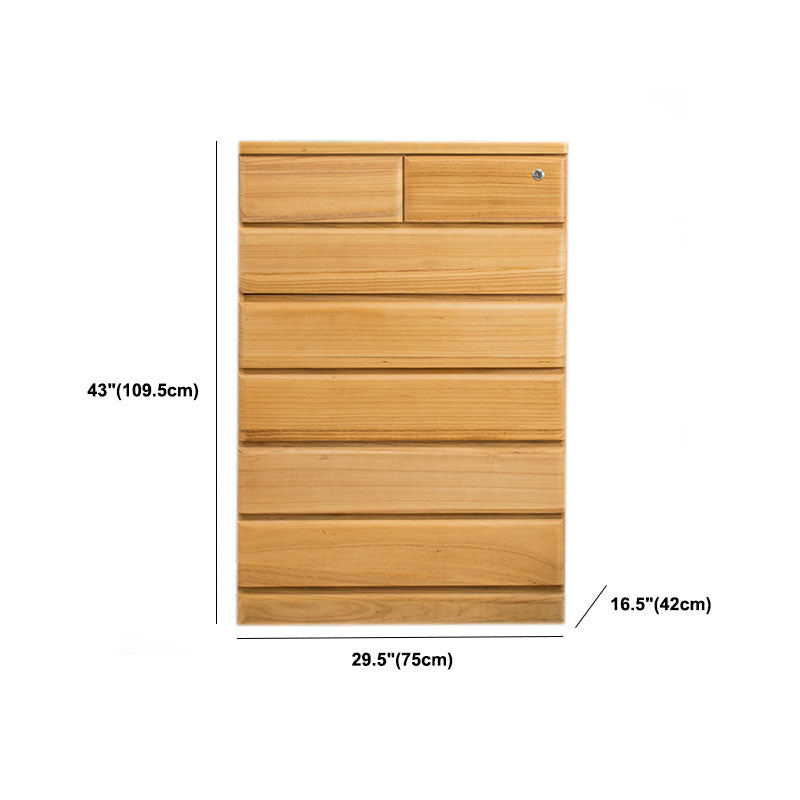 Solid Wood Modern Storage Chest Dresser Vertical Storage Chest Without Mirror