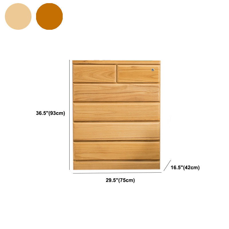 Solid Wood Modern Storage Chest Dresser Vertical Storage Chest Without Mirror