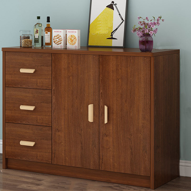 Contemporary Combo Dresser Wooden Bedroom Storage Chest Dresser with Drawers and Doors