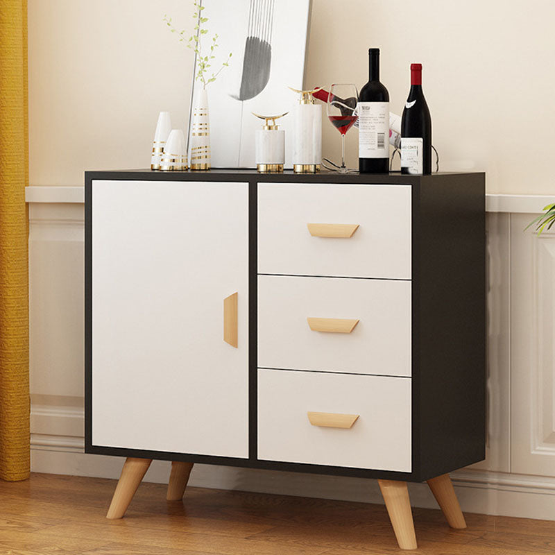 Contemporary Combo Dresser Wooden Bedroom Storage Chest Dresser with Drawers and Doors