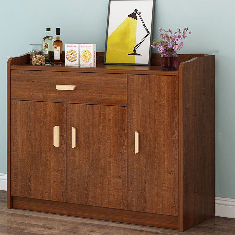 Contemporary Combo Dresser Wooden Bedroom Storage Chest Dresser with Drawers and Doors