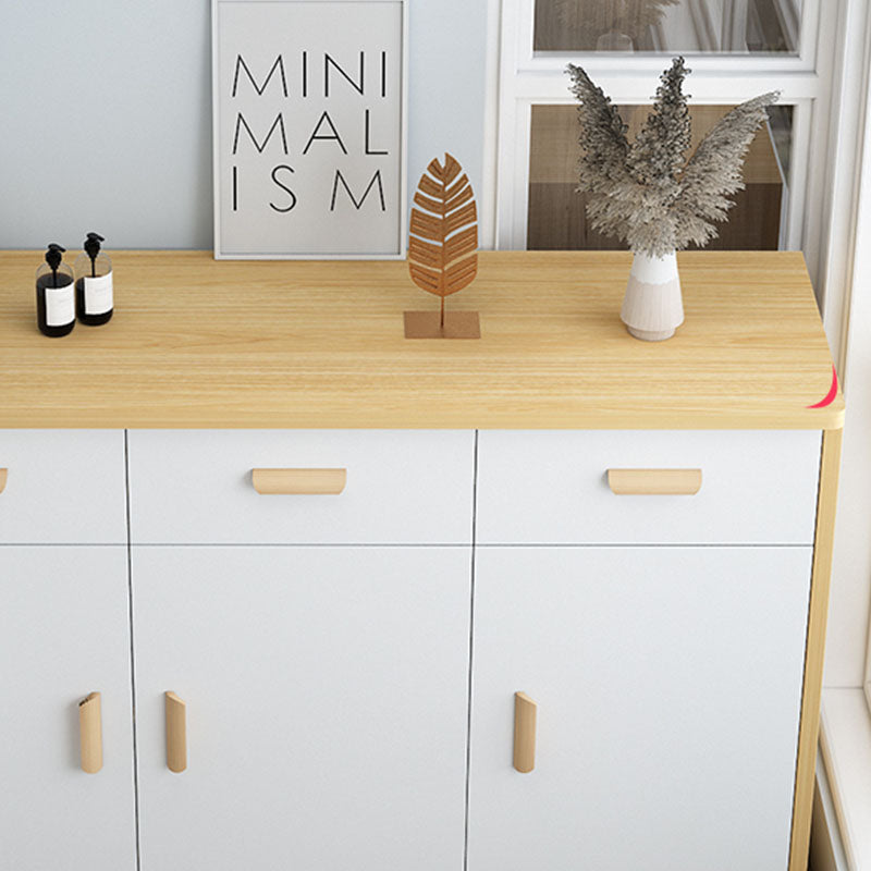 Contemporary Combo Dresser Wooden Bedroom Storage Chest Dresser with Drawers and Doors