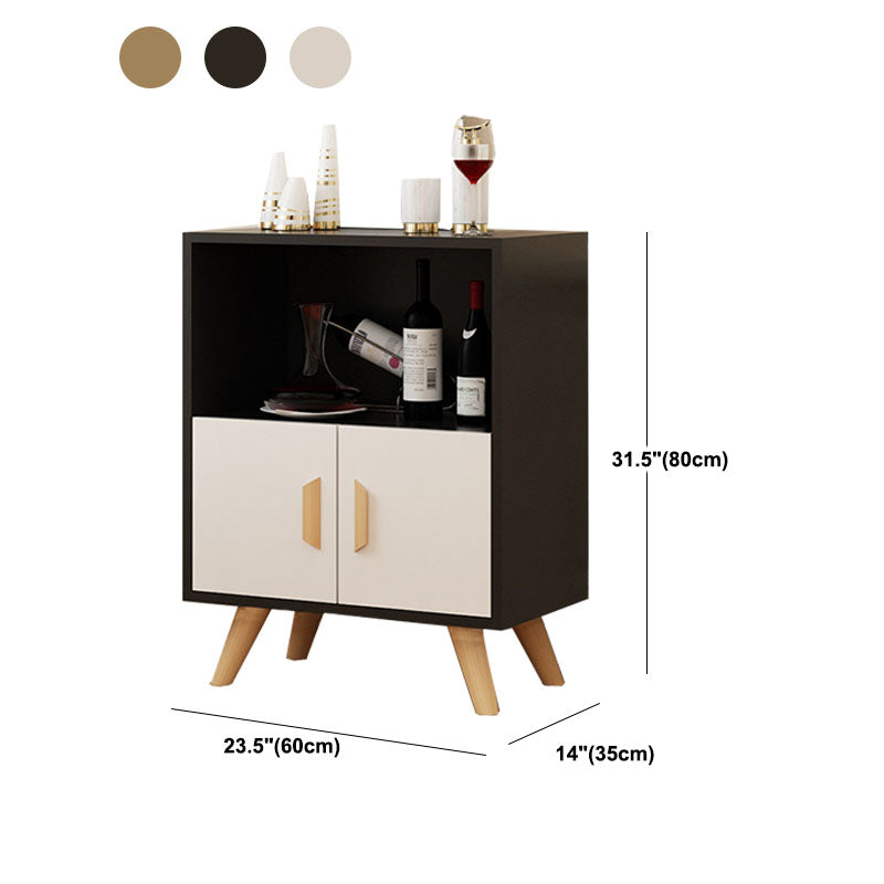 Contemporary Combo Dresser Wooden Bedroom Storage Chest Dresser with Drawers and Doors