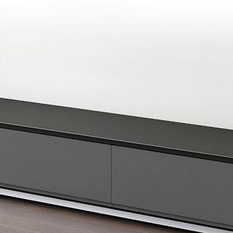 Black Wooden TV Console , Scandinavian TV Stand with Drawers