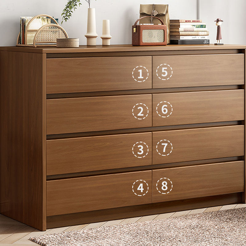 Contemporary Chest Dresser Wooden Storage Chest with Soft-Close Drawers