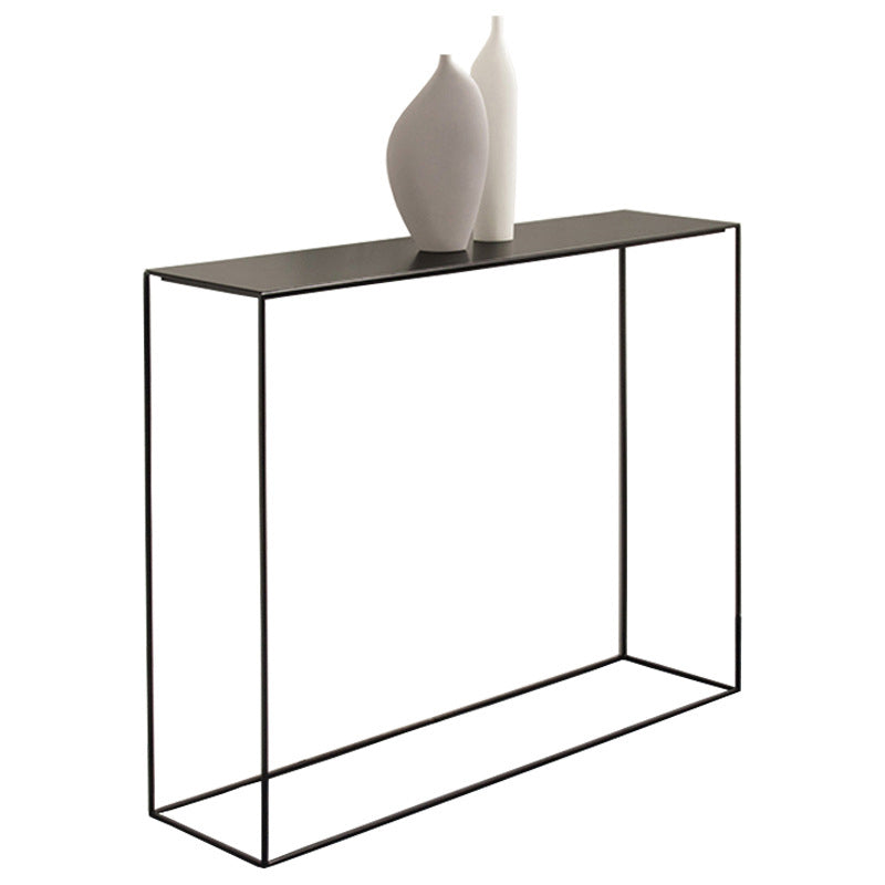 11.8 Inch Wide Console Table Contemporary Metal Rectangle End Table