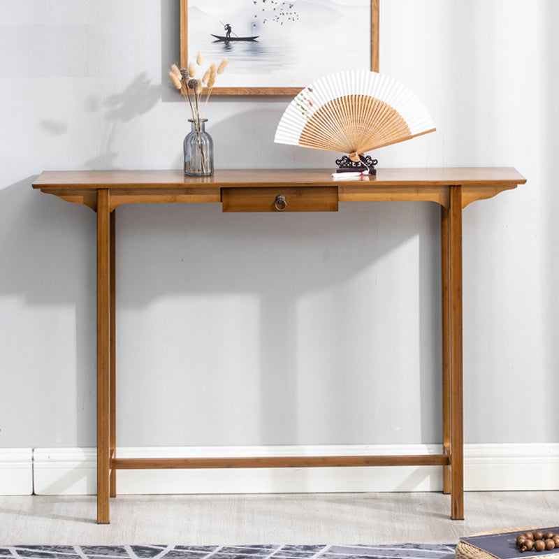 12" Wide Mid-Century Modern Console Table Solid Wood Console Sofa Table