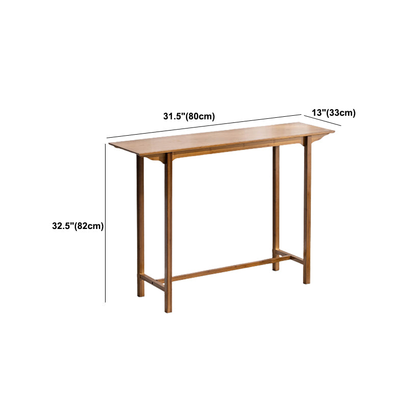 12" Wide Mid-Century Modern Console Table Solid Wood Console Sofa Table