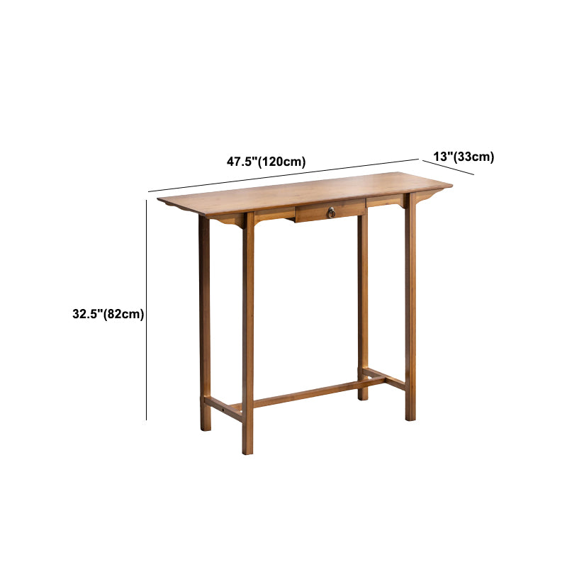 12" Wide Mid-Century Modern Console Table Solid Wood Console Sofa Table