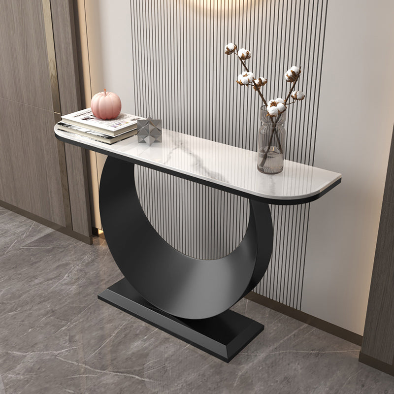 11" Wide Contemporary Console Table Stone Console Sofa Table