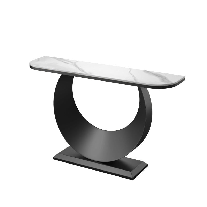 11" Wide Contemporary Console Table Stone Console Sofa Table