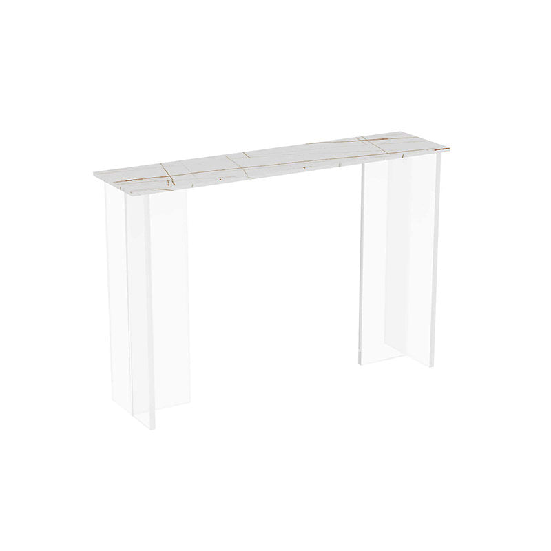 Contemporary Console Table 11.8" W Acrylic Rectangle End Table