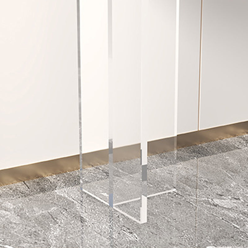 Contemporary Console Table 11.8" W Acrylic Rectangle End Table