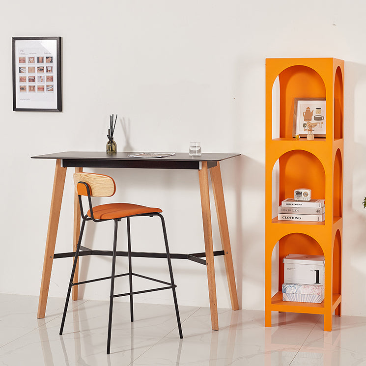 Modern Metal Bookcase Open Storage Shelves Included Etagere Bookshelf